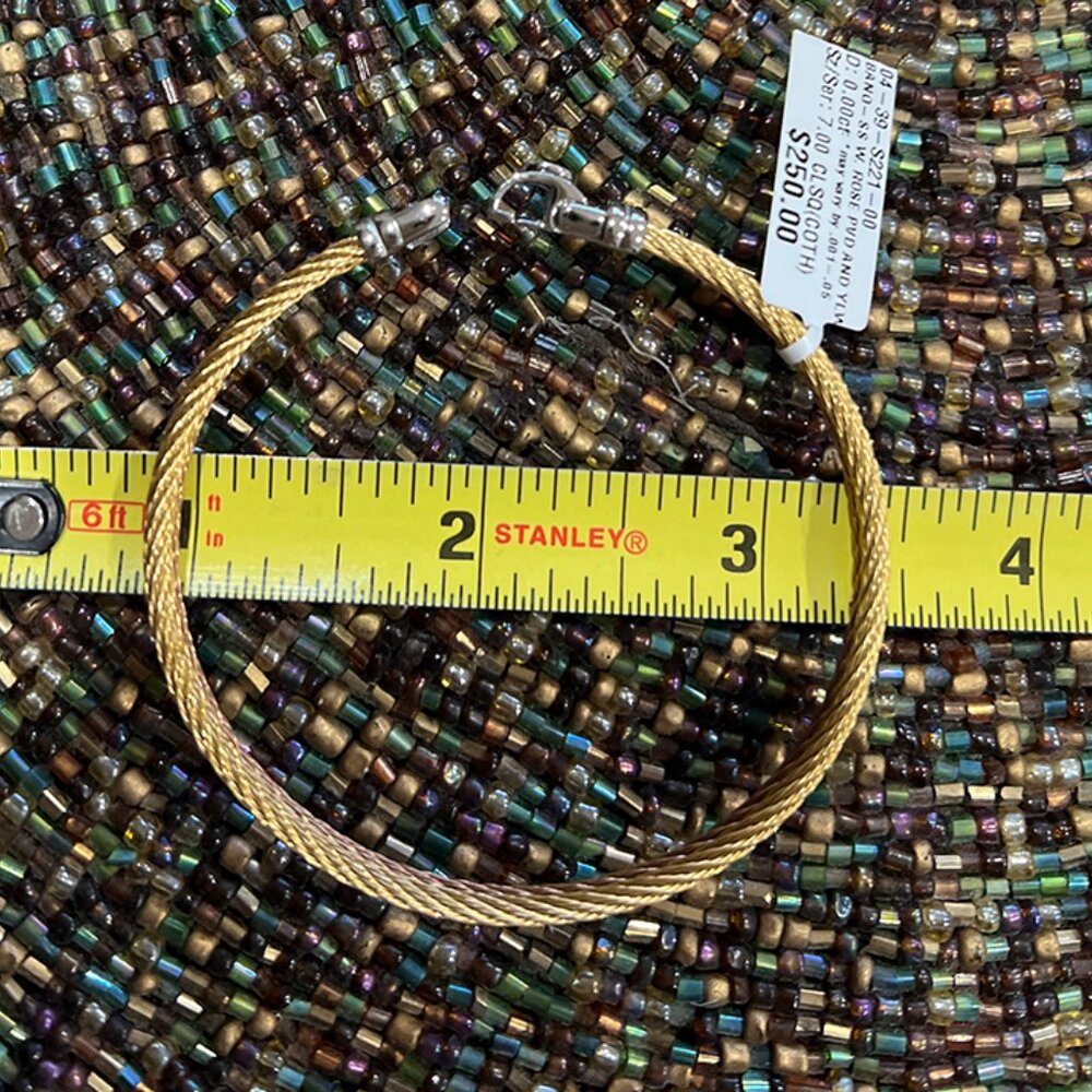 ALOR Yellow - Double-Row, Stainless Steel, Cable Bracelet - NWT - Picture 8 of 9